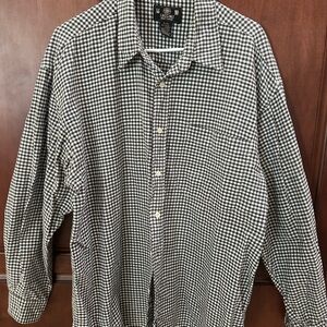 Black and White Checkered Button-Up Shirt